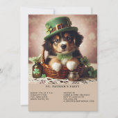 St Patrick's Day Australische Herder Puppy Kaart (Voorkant)