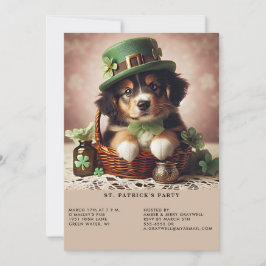 St Patrick's Day Australische Herder Puppy Kaart