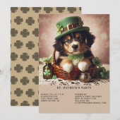St Patrick's Day Australische Herder Puppy Kaart (Voorkant / Achterkant)