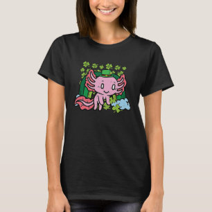 St Patricks Day Axolotl Saint Paddys Mannen Kind T-shirt