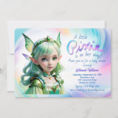 St. Patrick's Day Baby Borrel Leprechaun Meisje Ke Kaart (Voorkant)