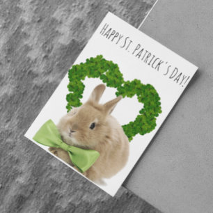 St. Patrick's Day Baby Bunny Kaart