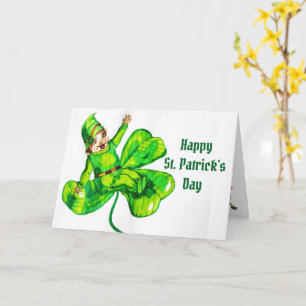 ST. PATRICK'S DAY BABY LEPRECHAUN KAART