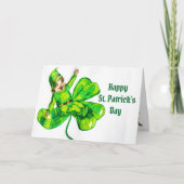 ST. PATRICK'S DAY BABY LEPRECHAUN KAART (Voorkant)