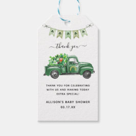 St. Patrick's Day Baby shower Dank je wel Cadeaulabel