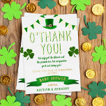 St. Patrick's Day Baby shower Dank je wel Folie Uitnodiging<br><div class="desc">Zeg dank je in stijl met deze moderne en zeer trendy echte folie die op baby shower drukte,  dank je kaarten. Het ontwerp is gemakkelijk te personaliseren met uw speciale gebeurtenisformulering en uw gasten zullen enthousiast zijn wanneer zij deze geweldige dankbaarheid krijgen.</div>