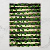 St. Patrick's Day Baby shower Dank je wel Folie Uitnodiging (Achterkant)