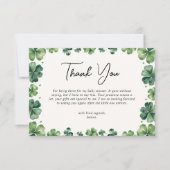 St. Patricks Day Baby shower Dank u Bedankkaart (Voorkant)