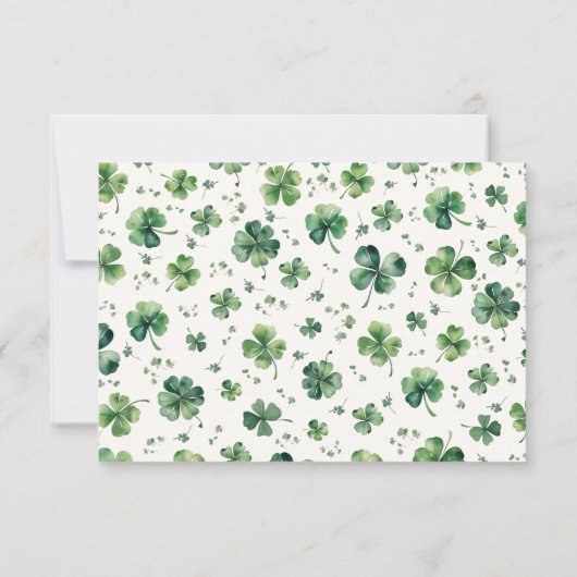 St. Patricks Day Baby shower Dank u Bedankkaart (Achterkant)