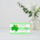 St Patrick's Day Baby shower Diaper Raffle Informatiekaartje (Staand voorkant)
