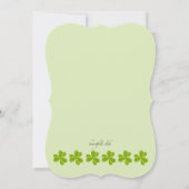 St. Patrick's Day Baby shower Invitation Kaart (Achterkant)