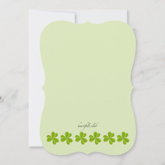 St. Patrick's Day Baby shower Invitation Kaart (Achterkant)