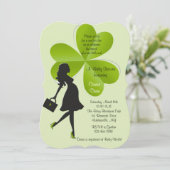 St. Patrick's Day Baby shower Invitation Kaart (Staand voorkant)