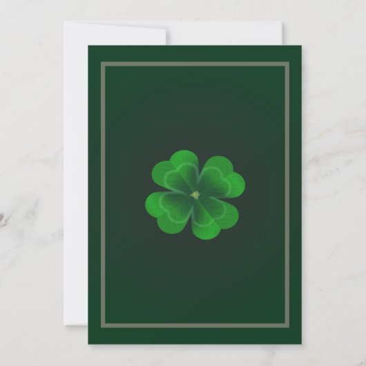 St. Patrick's Day Baby shower Invitation Kaart (Achterkant)