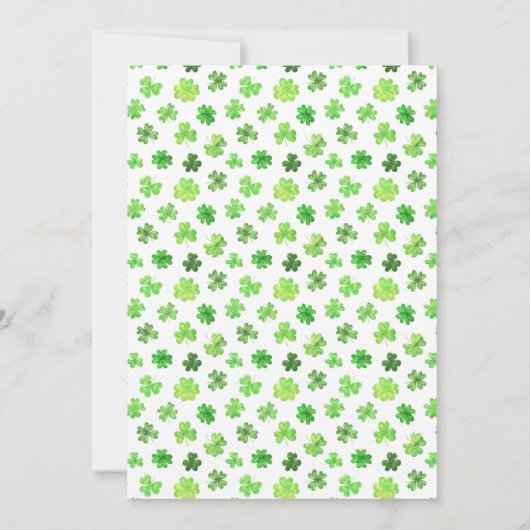 St. Patrick's Day | Baby shower per post Kaart (Achterkant)