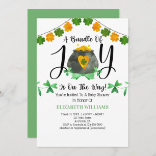 St. Patrick's Day Baby shower Uitnodiging