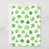 St. Patrick's Day babyfeest Kaart (Achterkant)