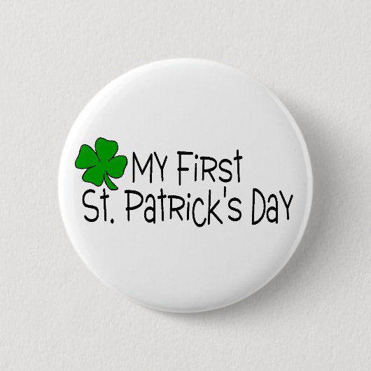 St. Patricks Day Babys First St. Patricks Day Ronde Button 5,7 Cm (Voorkant)