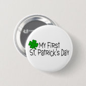 St. Patricks Day Babys First St. Patricks Day Ronde Button 5,7 Cm (Voorkant /achterkant)