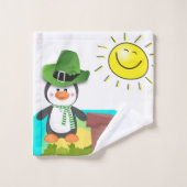 St. Patrick's Day Badhanddoek Sets Pinguïn Bad Handdoek (Wasdoekje)