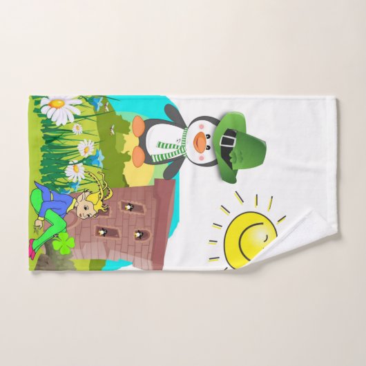 St. Patrick's Day Badhanddoek Sets Pinguïn Bad Handdoek (Handdoek)