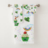 St. Patrick's Day Badkamer Handdoek Sets Cupcake (Insitu)