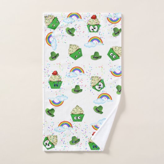 St. Patrick's Day Badkamer Handdoek Sets Cupcake (Handdoek)