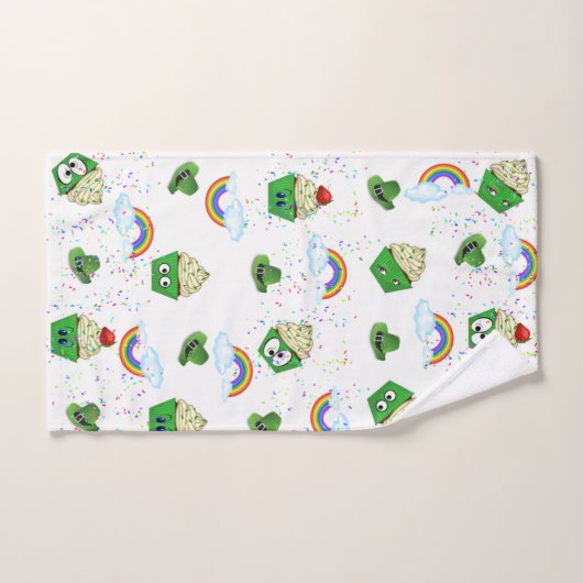 St. Patrick's Day Badkamer Handdoek Sets Cupcake (Handdoek)