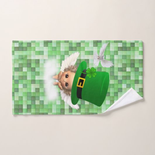 St. Patrick's Day Badkamer Handdoek Sets Engel (Handdoek)