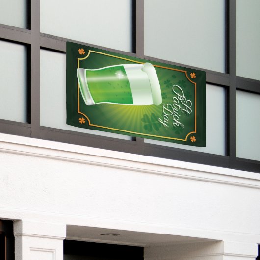 St. Patrick's Day-banner Spandoek (Buitenkant Gebouw)