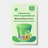 St. Patrick's Day Bar Badge (Achterkant)