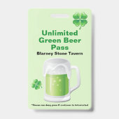 St. Patrick's Day Bar Badge (Achterkant)