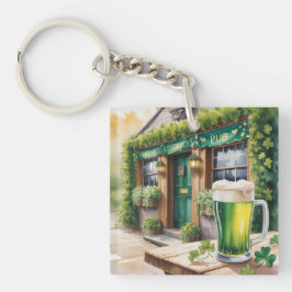 St Patrick's Day Bar Café Feest Sleutelhanger