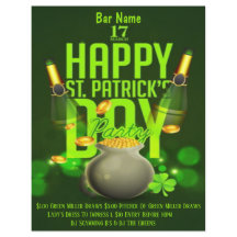 St. Patrick's Day Bar Party Event Flyer