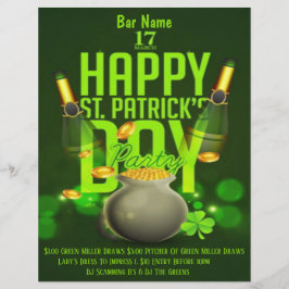St. Patrick's Day Bar Party Event Flyer