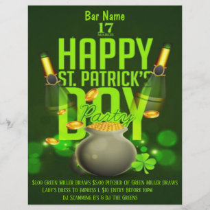 St. Patrick's Day Bar Party Event Flyer