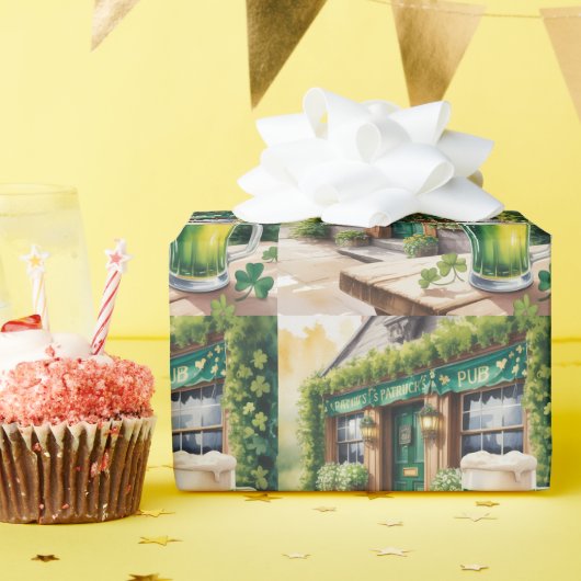 St. Patrick's Day Bar Pub Feest Cadeaupapier (Verjaardagsfeest)