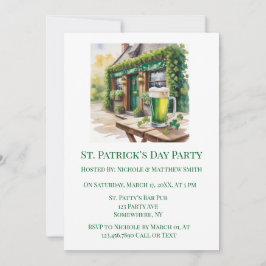 St. Patrick's Day Bar Pub Feest Kaart