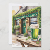 St. Patrick's Day Bar Pub Feest Kaart (Achterkant)