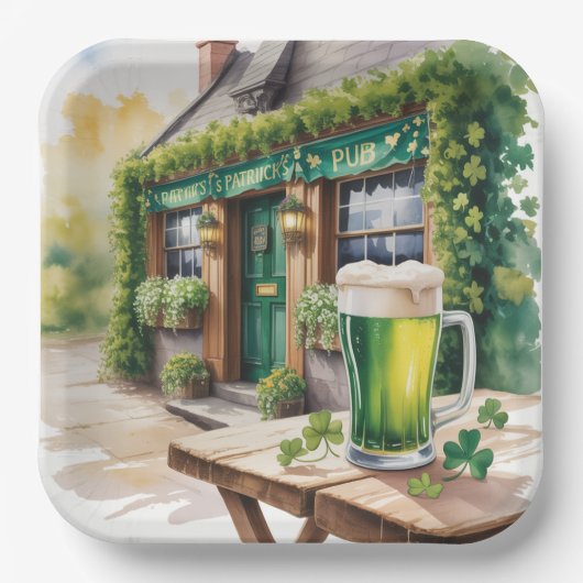St. Patrick's Day Bar Pub Feest Papieren Bordje (Voorkant)