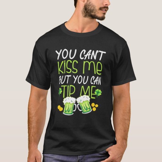 St Patricks Day Bartender Waitress Server T-shirt (Voorkant)