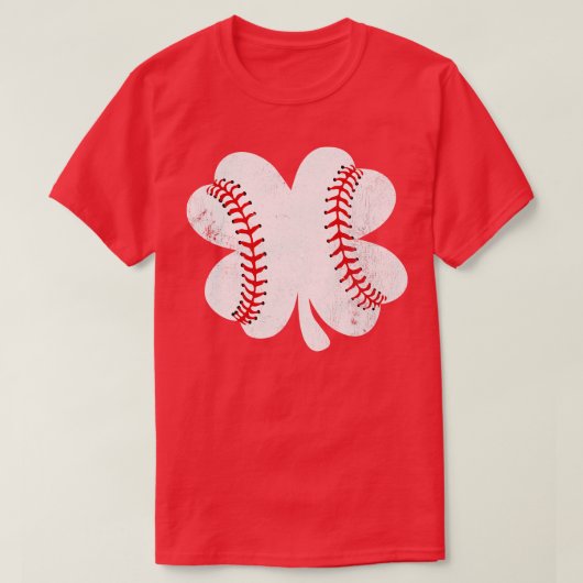 St. Patricks Day Baseball in A Clover T-shirt (Design voorkant)