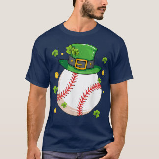 St Patrick's Day Baseball Lovers Lucky Leprechaun T-shirt
