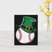 St Patricks Day Baseball Shamrock Kaart (Gele Bloem)