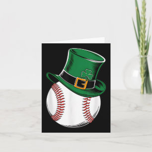 St Patricks Day Baseball Shamrock Kaart