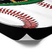 St Patricks Day Baseball Shamrock Poster (Hoek)