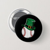 St Patricks Day Baseball Shamrock Ronde Button 5,7 Cm (Voorkant /achterkant)