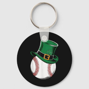 St Patricks Day Baseball Shamrock Sleutelhanger
