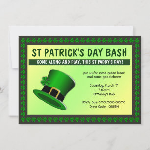St Patrick's Day Bash Pet Uitnodiging