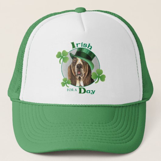 St. Patrick's Day Basset Trucker Pet (Voorkant)